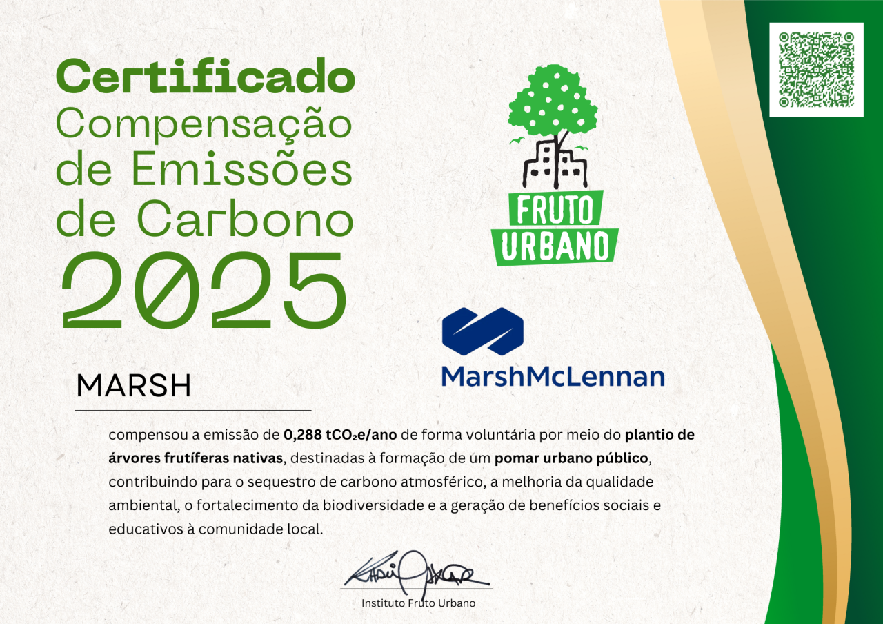Certificado Compensação de Emissões de Carbono 2025 - Marsh McLennan